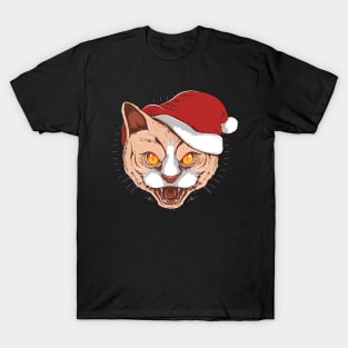 Cat Christmas Hat T-Shirt